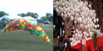 Toplu uçan balon bırakma